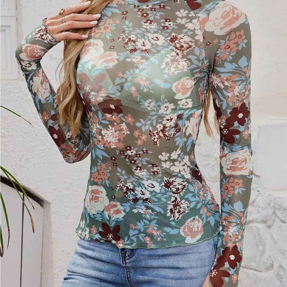 Garden Muse Mesh Top - Picture 2 of 3